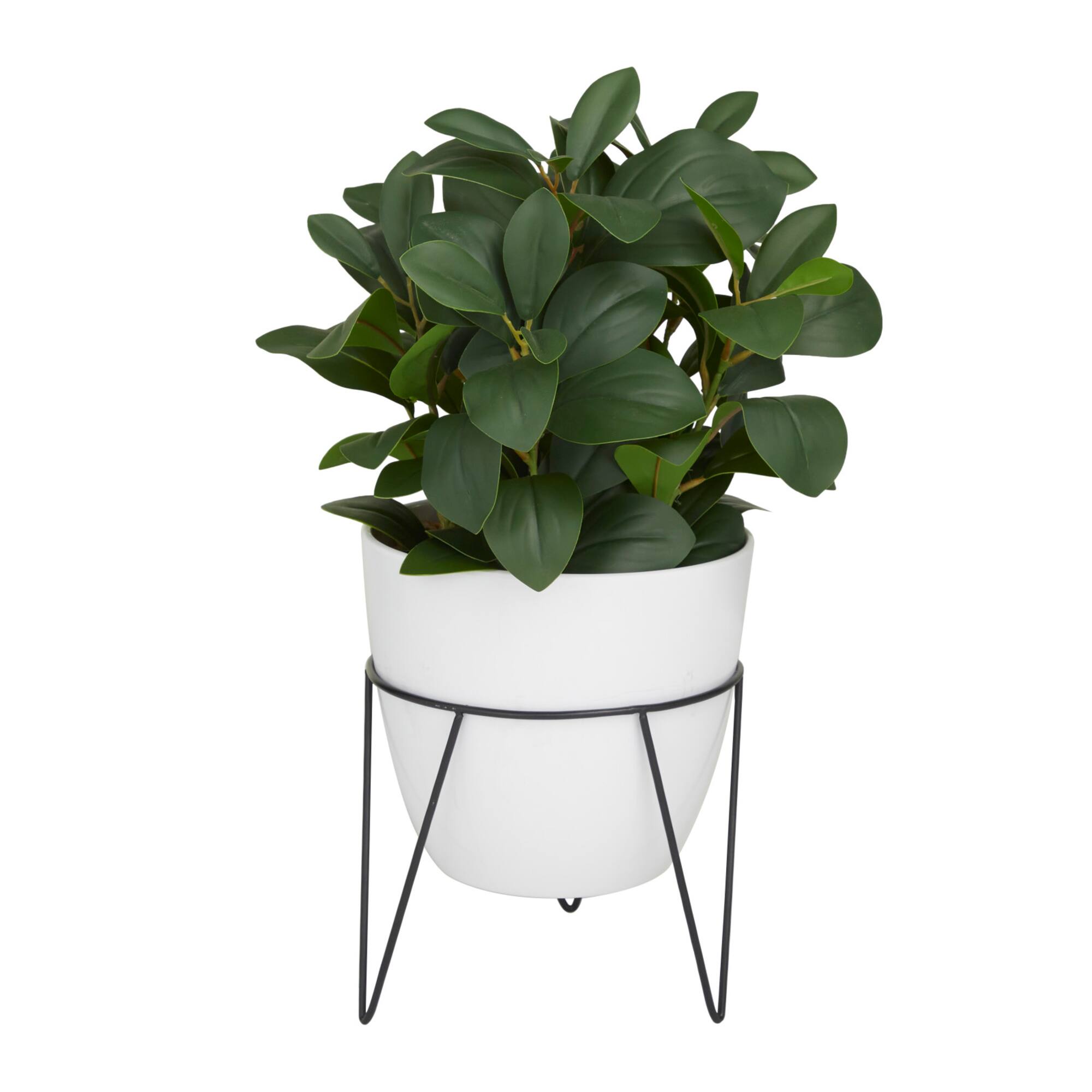 17" White Contemporary Artificial Foliage